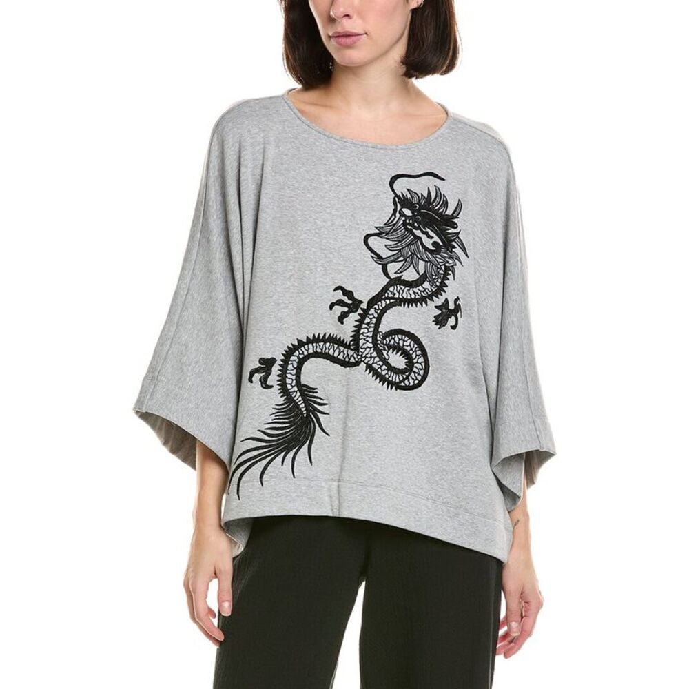 Natori Womens  Cocoon Kimono Top, Grey
